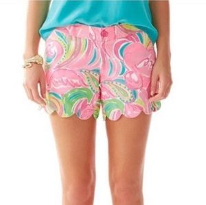 Lilly Pulitzer flamingo scalloped shorts
